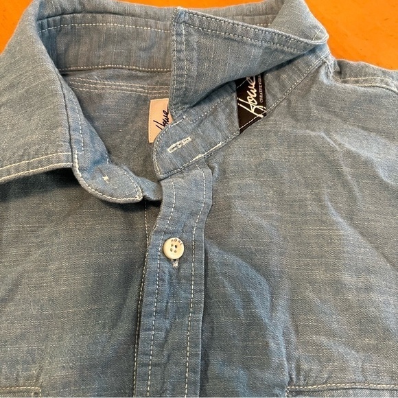 Howe Denim Chambray Western Work Button Down Shirt Sz XL - Picture 5 of 11